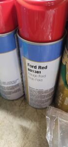 DESCRIPTION: (6) SPRAY PAINT BRAND/MODEL: CLASS C SOLUTIONS GROUP #BD1381 INFORMATION: FORD RED RETAIL$: $8.76 EA SIZE: 12 OZ QTY: 6