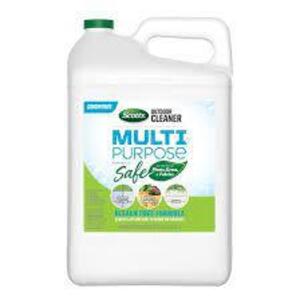 DESCRIPTION: (1) OUTDOOR CLEANER CONCENTRATE BRAND/MODEL: SCOTTS RETAIL$: $24.99 EA SIZE: 2.5 GALLON QTY: 1