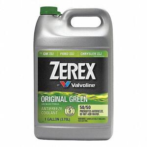 DESCRIPTION: (1) ANTIFREEZE BRAND/MODEL: ZEREX #2WCF8 INFORMATION: GREEN RETAIL$: $15.79 EA SIZE: 1 GALLON QTY: 1