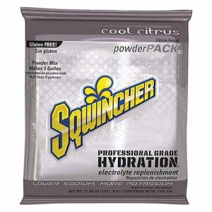 DESCRIPTION: (4) SPORTS DRINK MIX POWDER CONCENTRATE BRAND/MODEL: SQWINCHER #10U606 INFORMATION: COOL CITRUS RETAIL$: $10.95 EA SIZE: 5 GAL YIELD PER