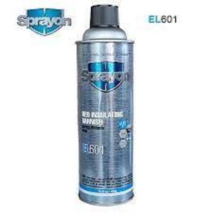 DESCRIPTION: (6) RED INSULATING VARNISH BRAND/MODEL: SPRAYON EL601 RETAIL$: $15.60 EA SIZE: 15 Oz QTY: 6