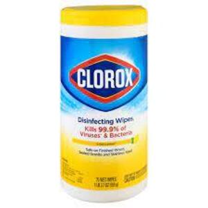 DESCRIPTION: (4) COMMERCIAL SOLUTIONS DISINFECTING WIPES BRAND/MODEL: CLOROX INFORMATION: CRISP LEMON RETAIL$: $15.24 EA SIZE: 35 WIPES QTY: 4