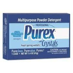 DESCRIPTION: (6) BOXES OF MULTIPURPOSE POWDER DETERGENT BRAND/MODEL: PUREX SIZE: 1 LOAD PER BOX QTY: 6