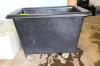 PLASTIC CONTAINER WITH CASTERS, BLACK