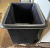 PLASTIC CONTAINER WITH CASTERS, BLACK - 2