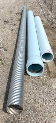 ASSORTED INDUSTRIAL SEWER PIPES AS SHOWN