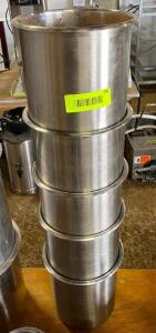 (5) 2 Qt. Stainless Steel Pots