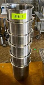 (6) 2 Qt. Stainless Steel Pots