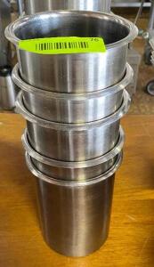 (5) 2 Qt. Stainless Steel Pots