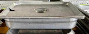 (2) STAINLESS Full-Size Steam Table PanS WITH LIDS