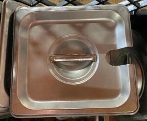 (12) 1/6 STAINLESS PAN LIDS