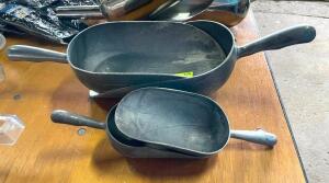 (4) STAINLESS ICE SCOOPS