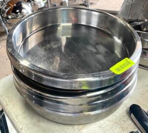 (4) 15" STAINLESS BAKING DISHES