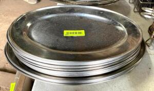 (12) METAL SERVING PLATTERS