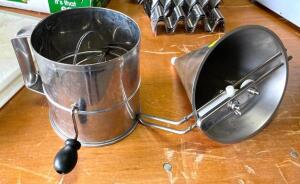 FLOUR SIFTER AND CONE FUNNEL