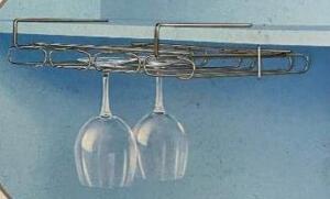 (9) CHROME UNDERSHELF STEMWARE RACKS