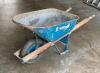 STEEL WHEELBARROW W/ WOODEN HANDLE