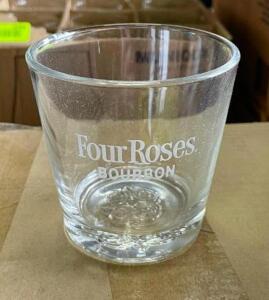 (22) FOUR ROSES LOGO ROCKS GLASSES