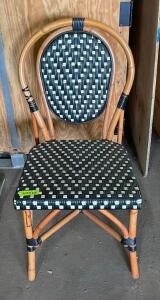 WOOD/WICKER OUTDOOR CHAIR