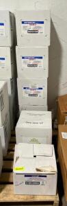 (5) BOXES OF GRADE-A SANITIZER, (1) BOX OF DEGREASER, AND (1) BOX OF DISH MACHINE DETERGENT