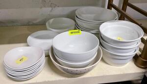 ASSORTED PLATES AND BOWLS AS SHOWN