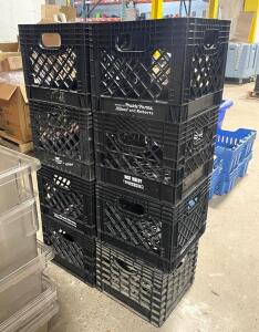 BLACK MILK CRATES (8 PACK)