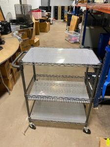 3-TIER METAL CART ON CASTERS