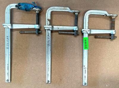 (3) 12" SLIDING ARM F-CLAMP