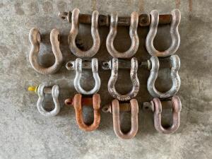 (11) ASSORTED SCREW PIN ANCHOR SHACKLE