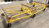 10' X 4' HEAVY DUTY STEEL FRAMED FABRICATION TABLE W/ (6) INDUSTRIAL CASTERS - 2