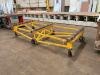 10' X 4' HEAVY DUTY STEEL FRAMED FABRICATION TABLE W/ (6) INDUSTRIAL CASTERS - 5