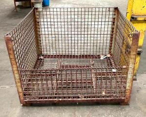 48" X 40" X 36" FOLDING WIRE CONTAINER