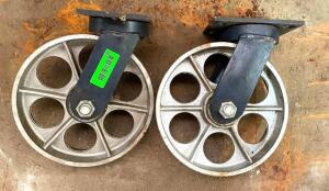 (2) 10" INDUSTRIAL CASTERS