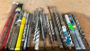 ASSORTED LARGE DRILL BITS AS SHOWN