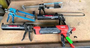 ASSORTED SPECIALTY CAULK GUNS AS SHOWN