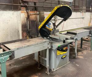 TITAN GV MANUAL HORIZONTAL BANDSAW WITH 4 PC. CONVEYOR SYSTEM AND 60-DEGREE / 10-1/4" MITER CUTTING CAPACITY