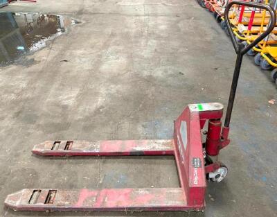 DAYTON 5,000 LB. CAPACITY PALLET JACK (DAMAGE ON WHEEL, SEE PHOTOS)