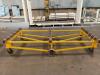 10' X 4' HEAVY DUTY STEEL FRAMED FABRICATION TABLE W/ (6) INDUSTRIAL CASTERS - 2