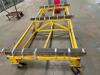 10' X 4' HEAVY DUTY STEEL FRAMED FABRICATION TABLE W/ (6) INDUSTRIAL CASTERS - 10