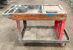 2-TIER PLASTIC UTILITY CART