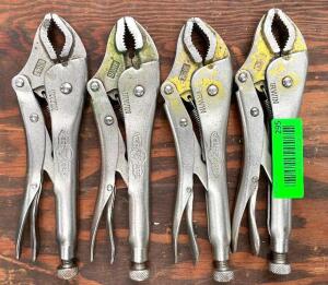 (4) CURVED JAW LOCKING PLIERS