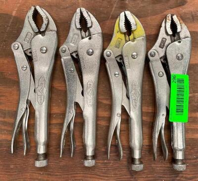 (4) CURVED JAW LOCKING PLIERS