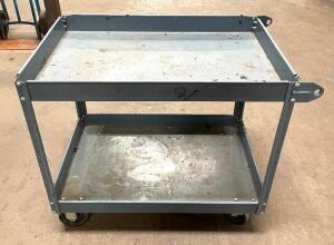 2-TIER METAL UTILITY CART