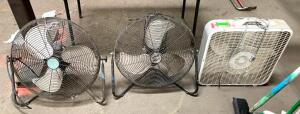 ASSORTED FANS AS SHOWN