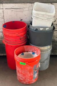 SMALL ASSORTMENT OF WORK BUCKETS