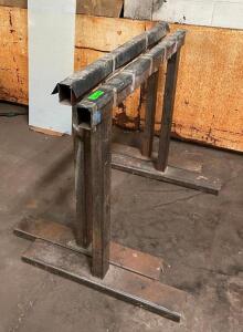 (2) - CUSTOM MADE PORTABLE SAW HORSES / TABLE LEGS /