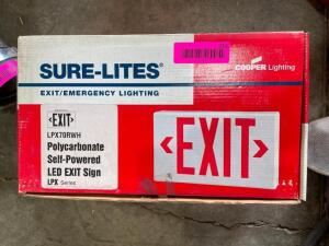(2) SURE-LITE EMERGENCY LED EXIT SIGN LPX70RWH NEW