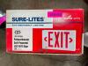 (2) SURE-LITE EMERGENCY LED EXIT SIGN LPX70RWH NEW - 2