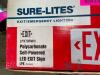(2) SURE-LITE EMERGENCY LED EXIT SIGN LPX70RWH NEW - 3