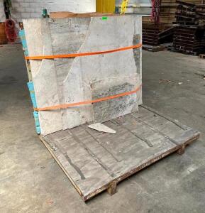 PALLET OF ASSORTED MARBLE SLABS AND PRECUT PIECES